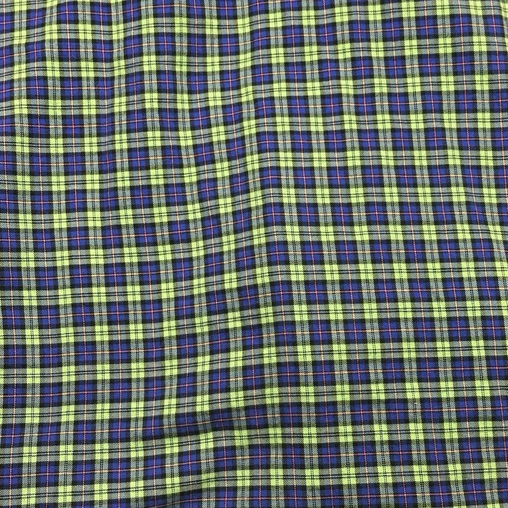Ralph Lauren Polo Mens Large Green Plaid Orange Pony Brush Twill Button Up Shirt